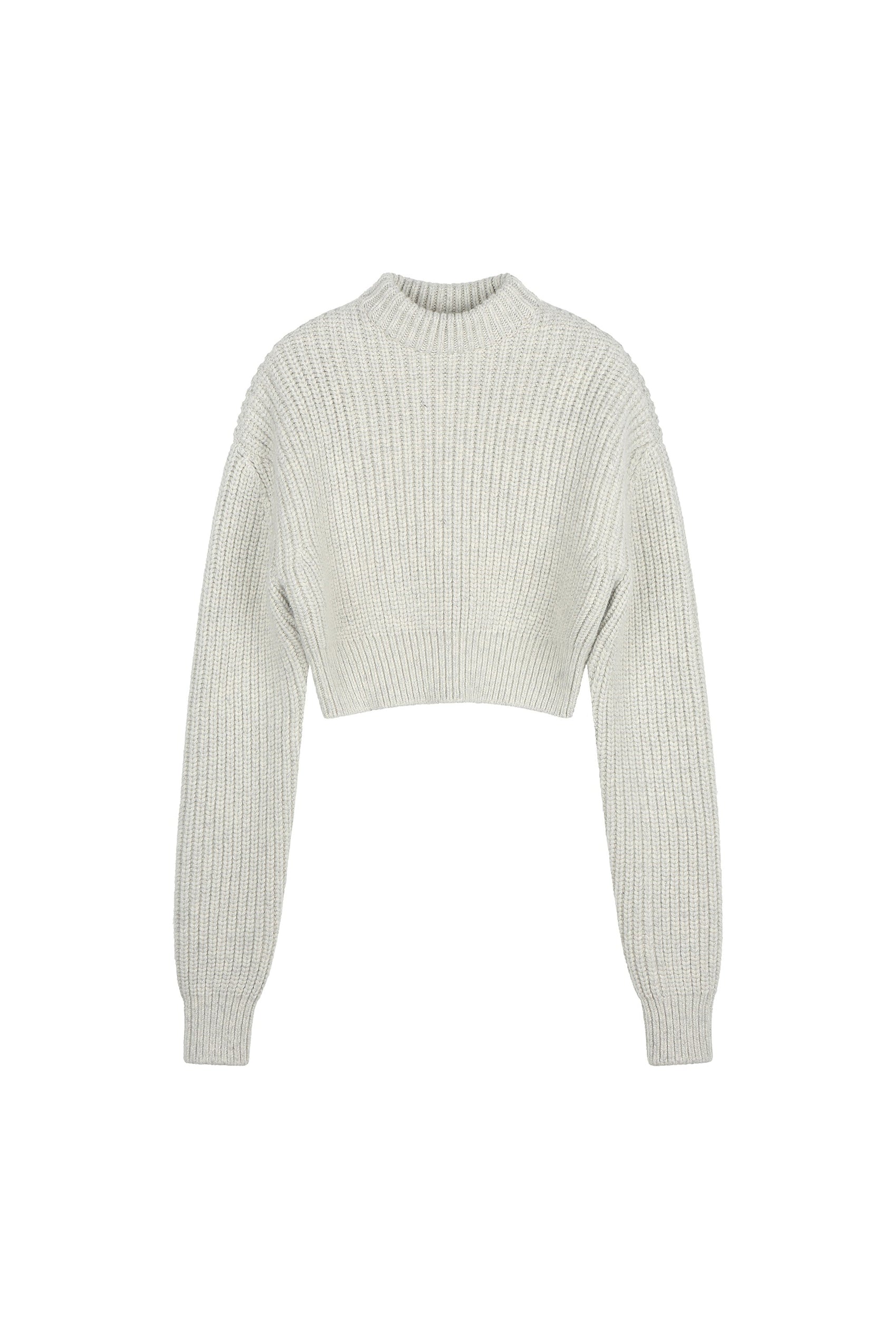 Heavy Wool Cropped Knit Top