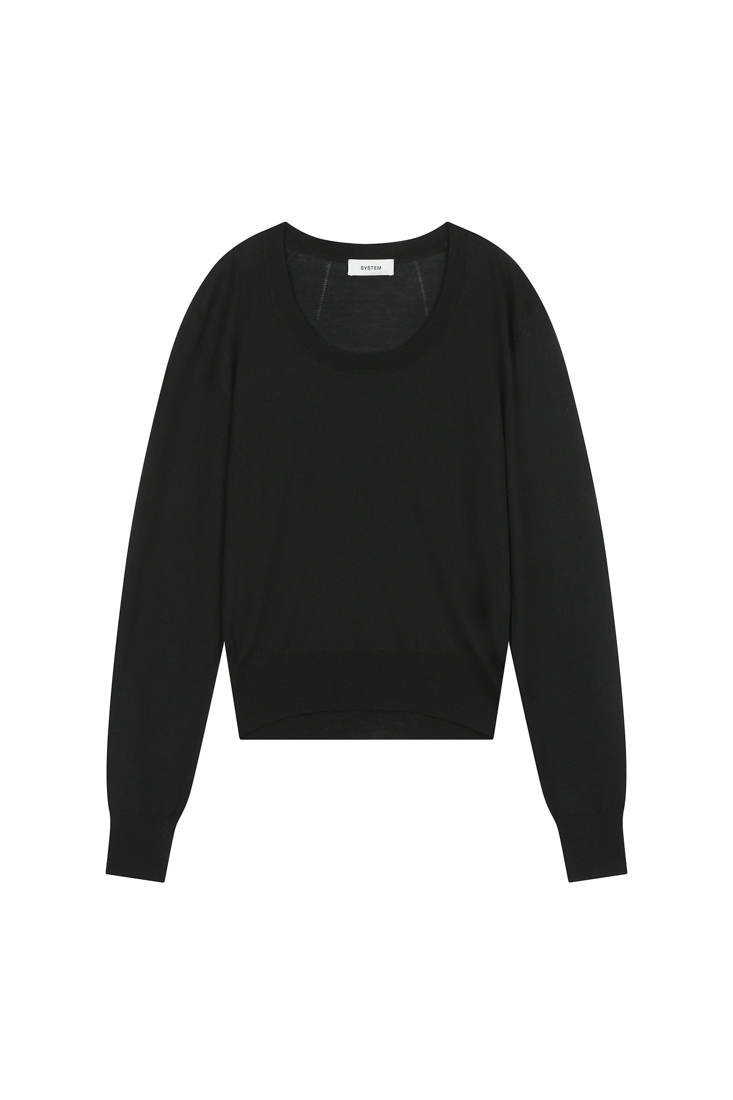 Deep U-Neck Knit Top