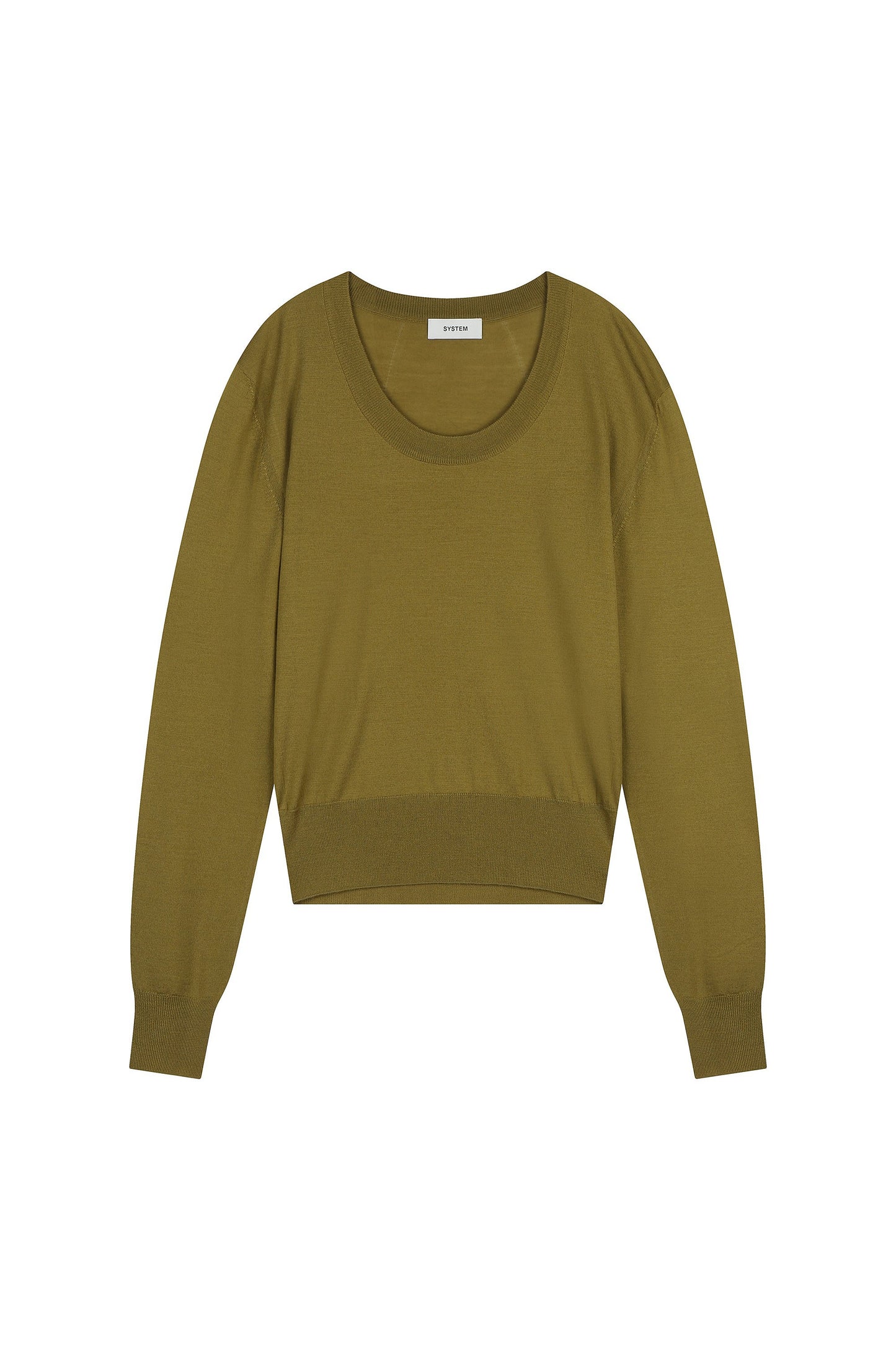 Deep U-Neck Knit Top