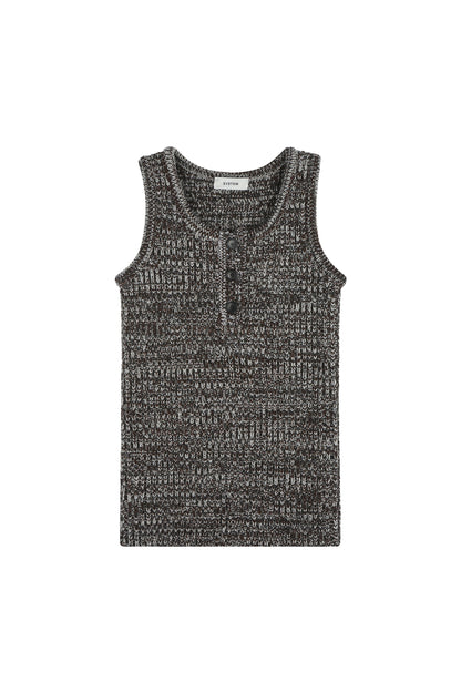 Tweed Sleeveless Knit Top