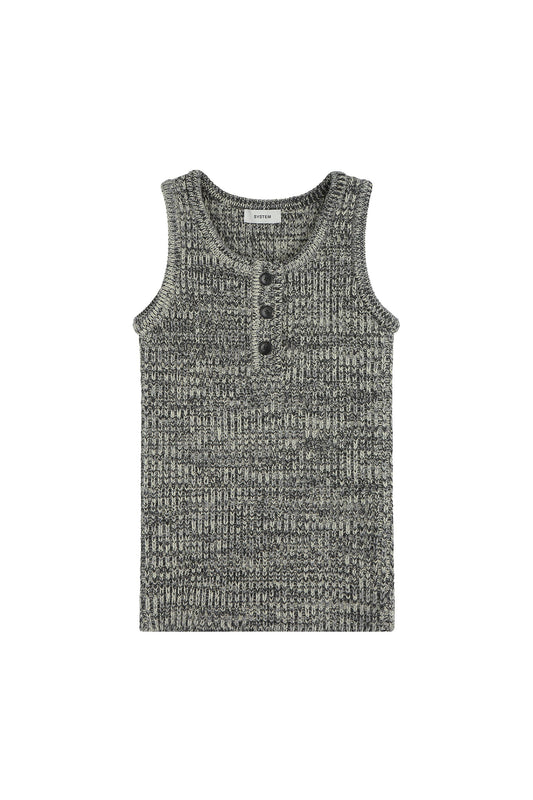 Tweed Sleeveless Knit Top