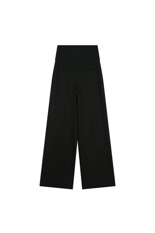 Wool Bustier Wide Pants