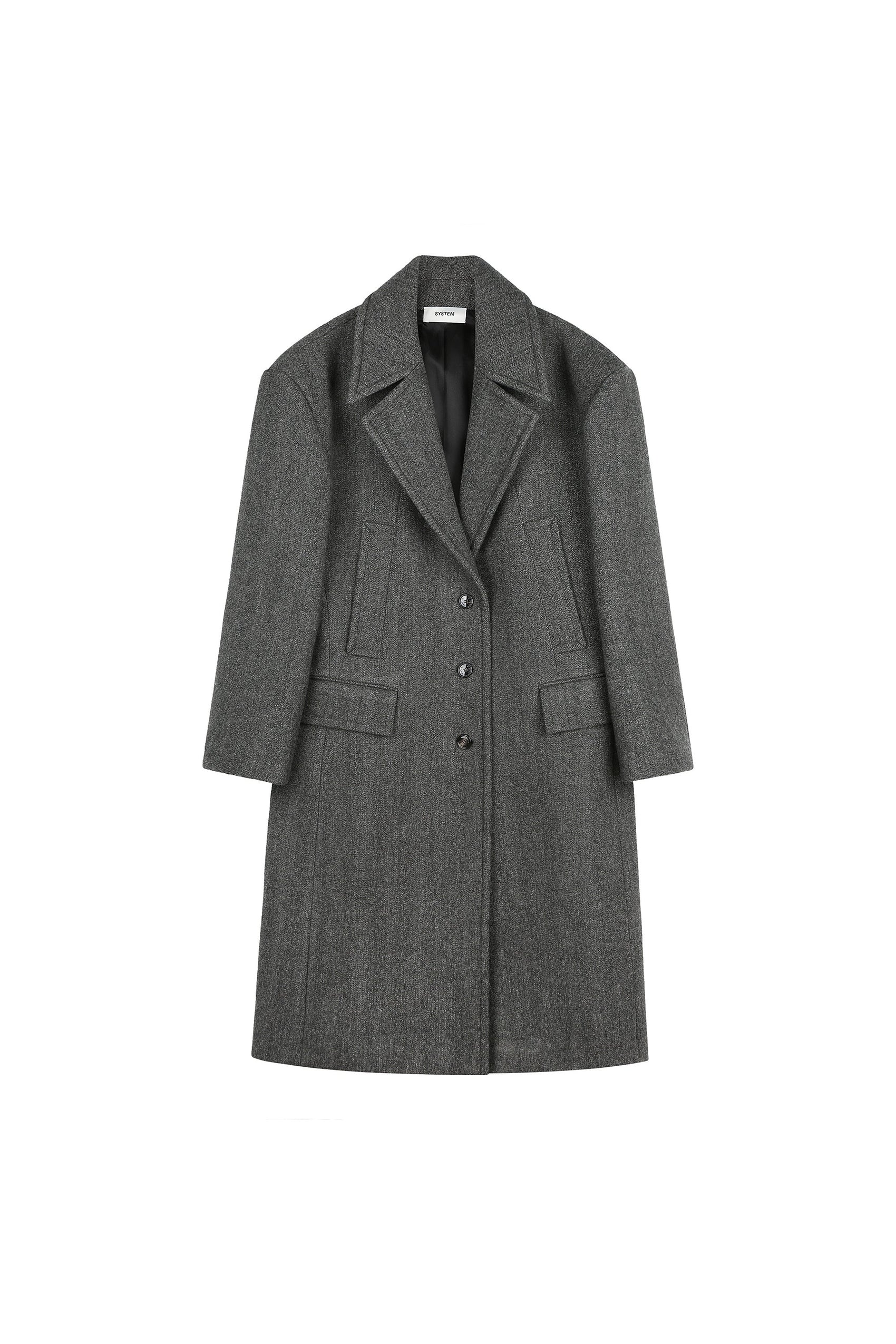 Volumed Fabric Strutured Coat