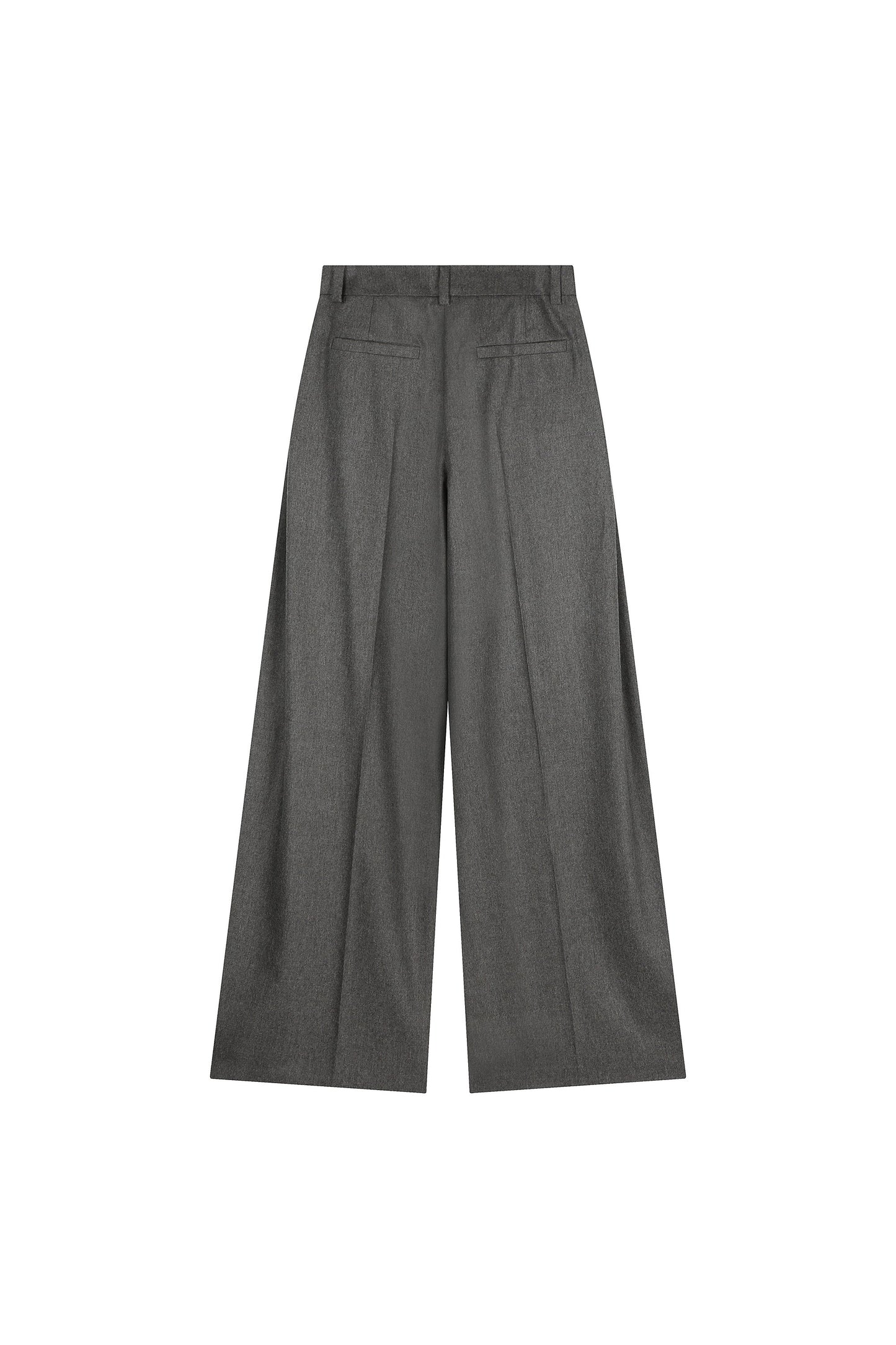 Double Tucked Wool Pants