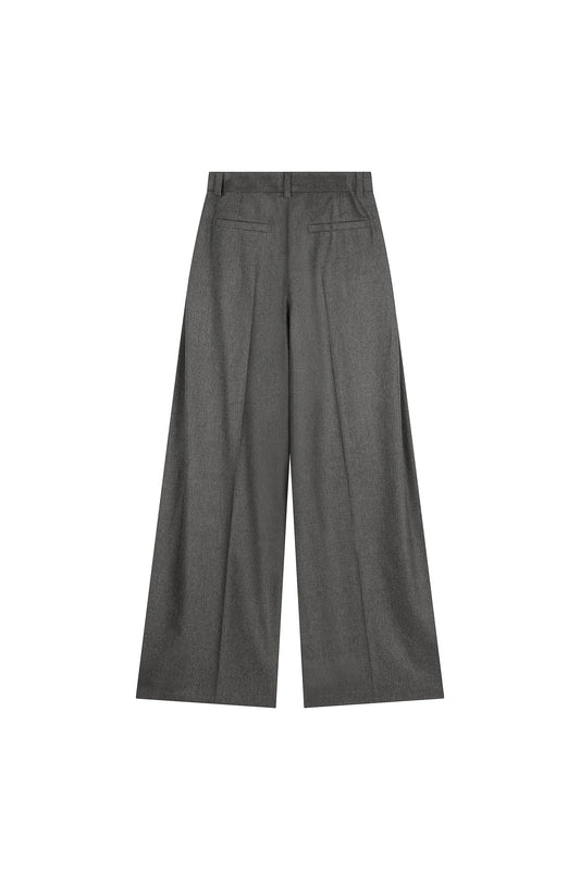 Double Tucked Wool Pants