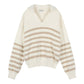 Mohair Striped Knit Top