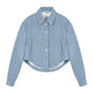 Padded Denim Shirt-Jacket