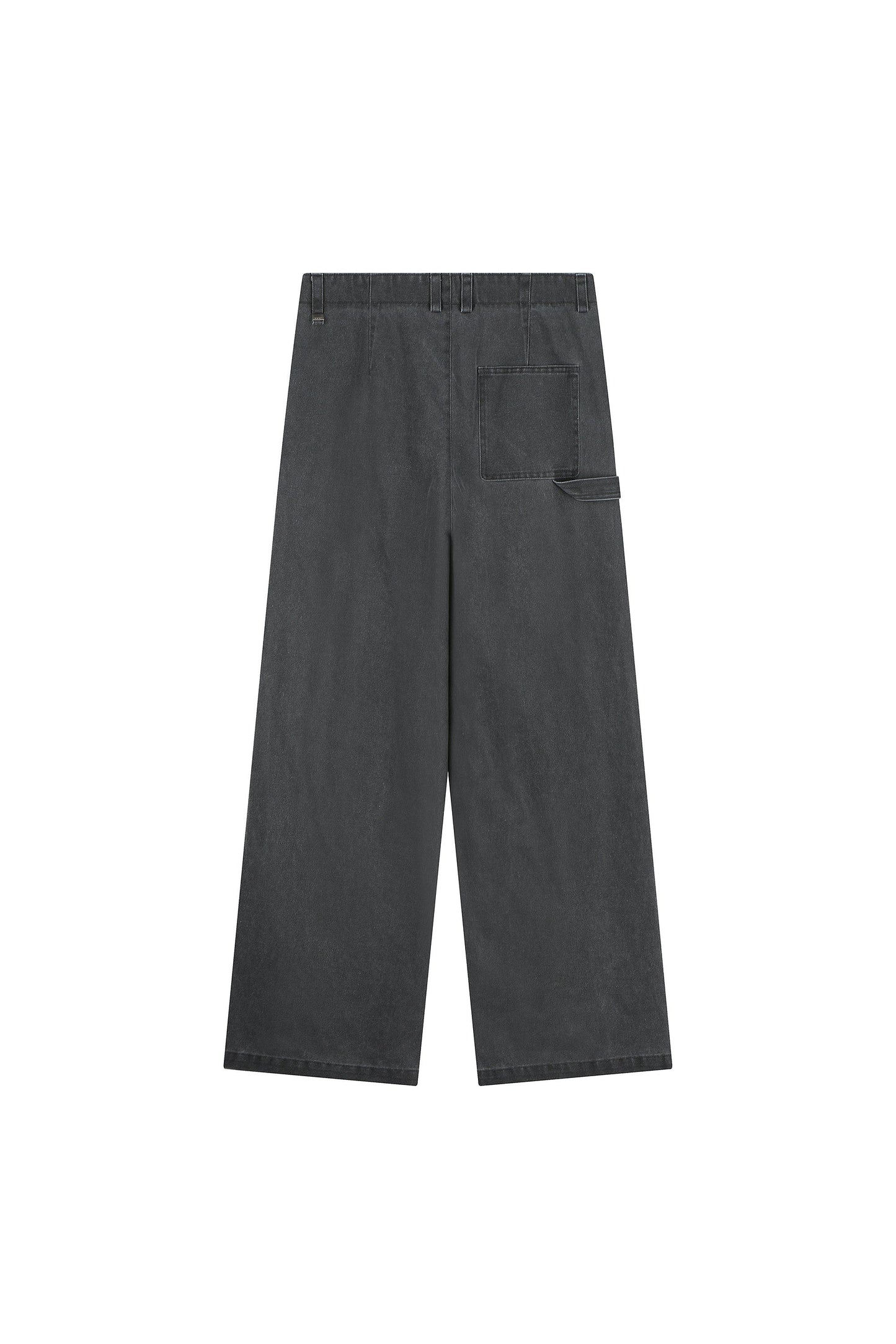 Textured Wide Denim Pants