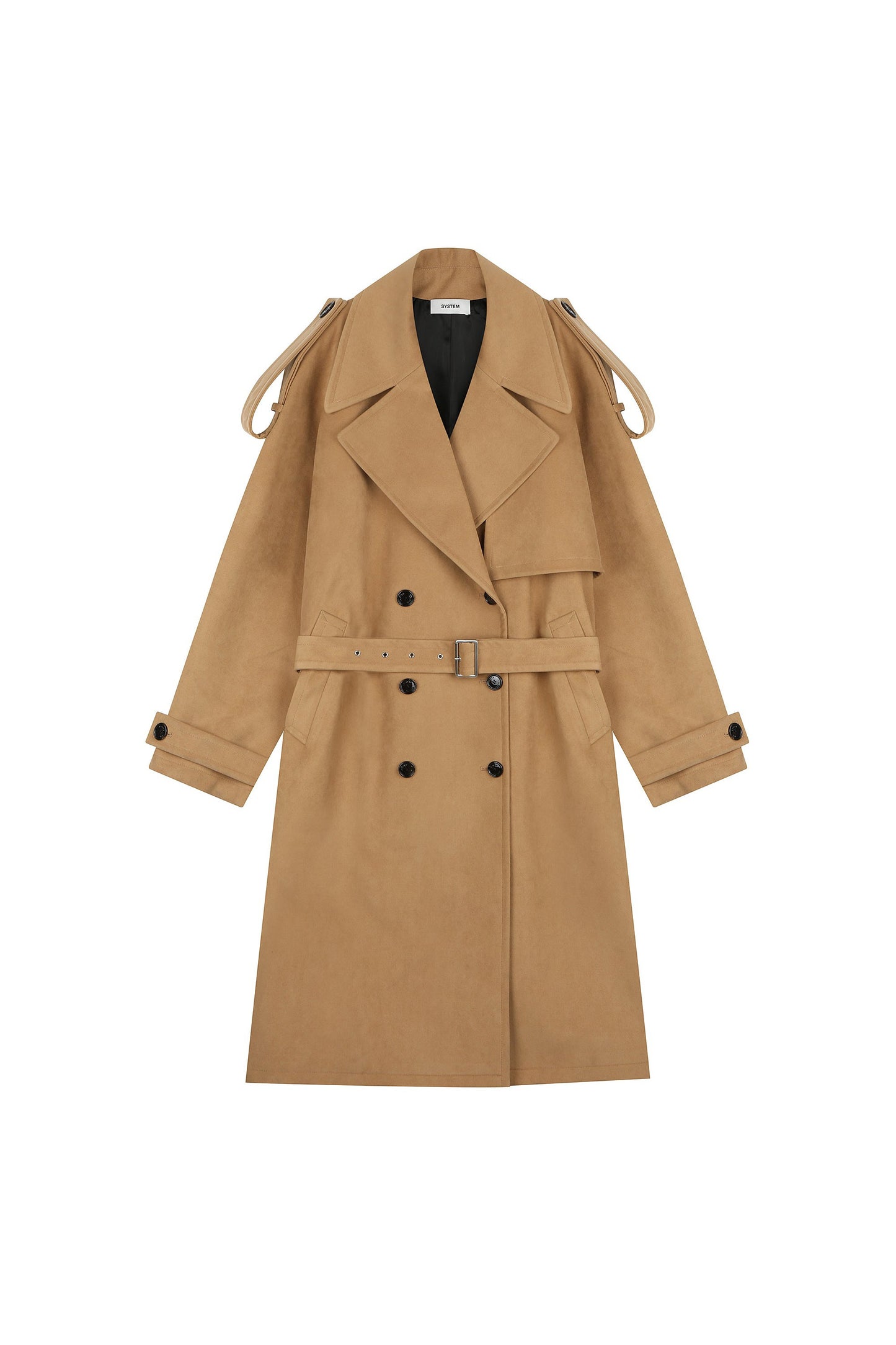 Oversized Suede Trench Coat