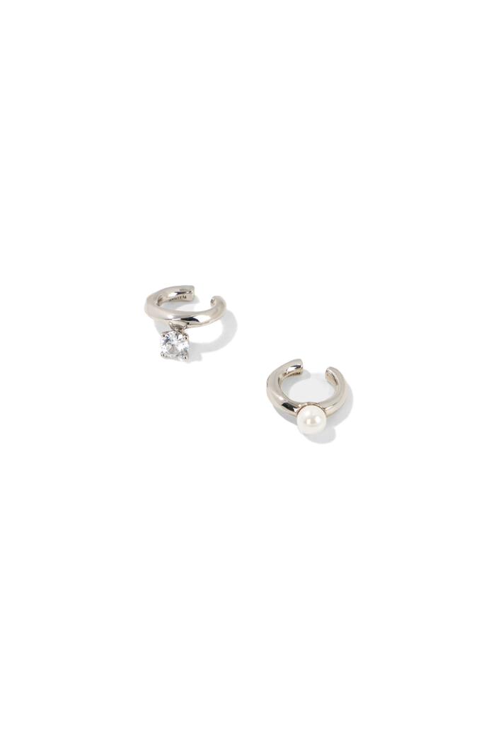 Pearl & Crystal Ear Cuff Set