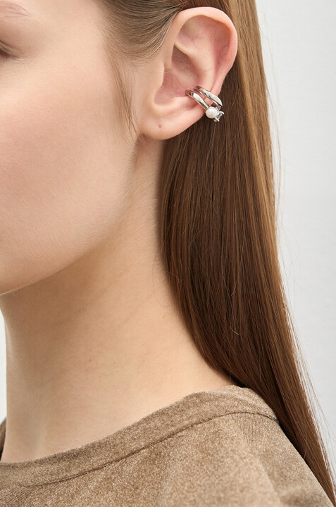 Pearl & Crystal Ear Cuff Set