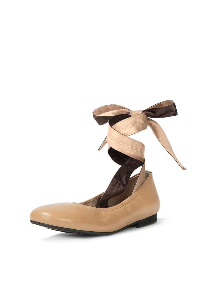 Sheep Skin Strap Ballerinas