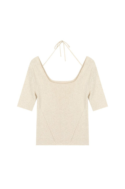 Square Neck Knit Top