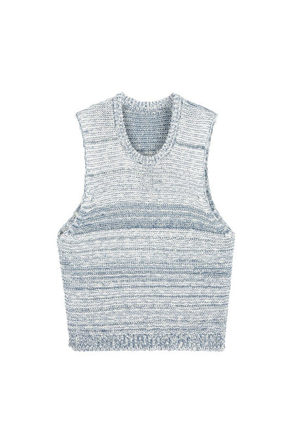 Mixed Color Knit Vest