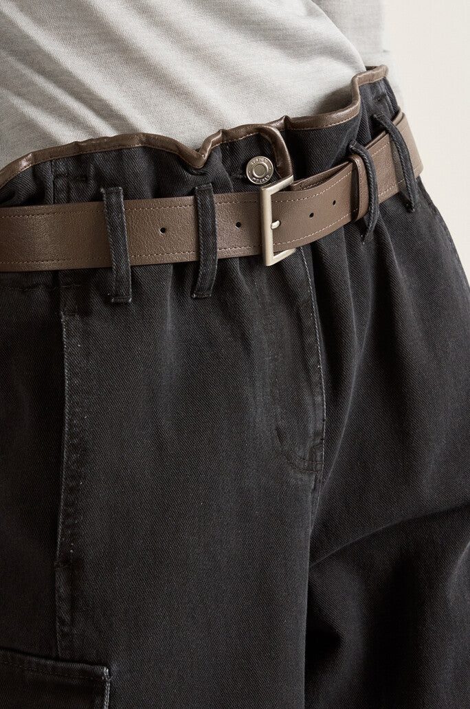 Patched Pocket Cargo Denim Pants