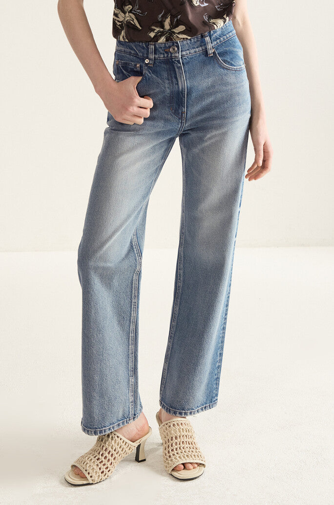 Straight Fit Denim Pants