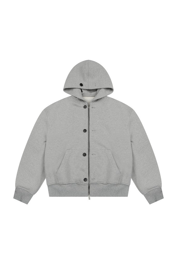 Buttonned Hood Jumper