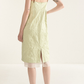 Leather Strap Crinkle Textured Dress