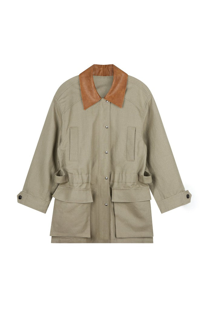 Oversized Canvas Utility Jacket