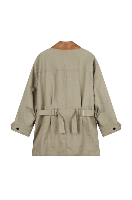 Oversized Canvas Utility Jacket