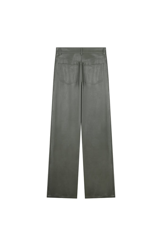 Loose Fit Leather Trousers