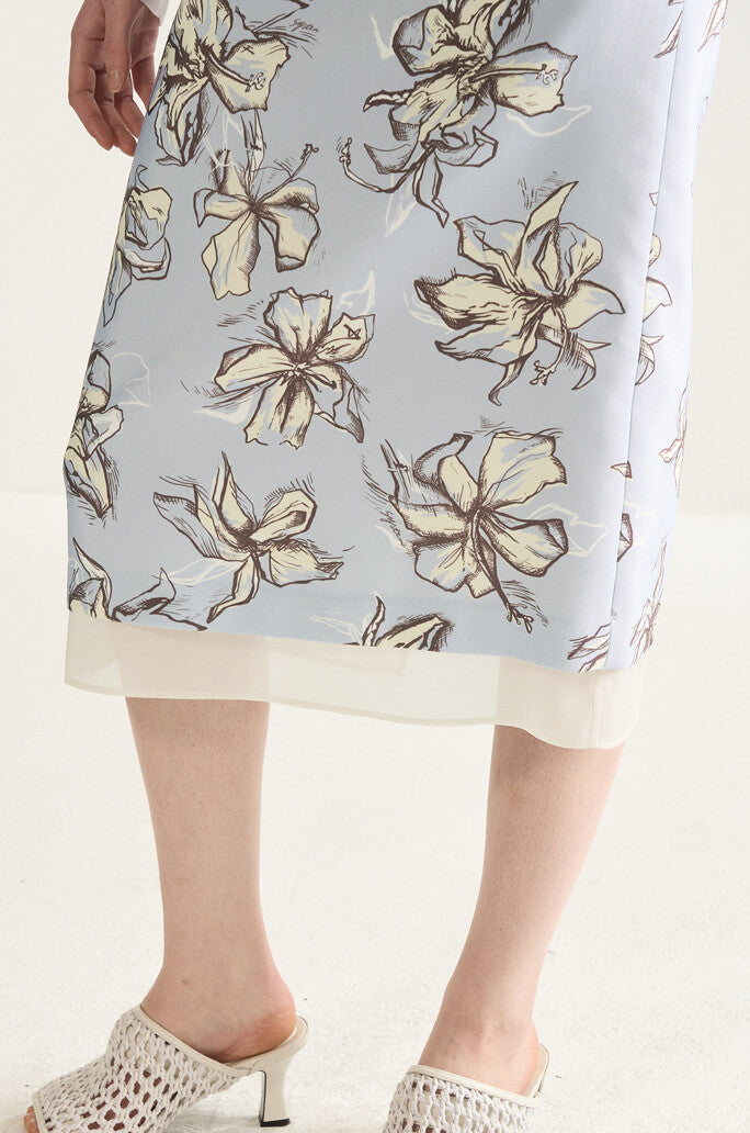 Flower Printed Skirt