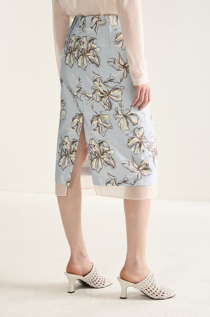 Flower Printed Skirt