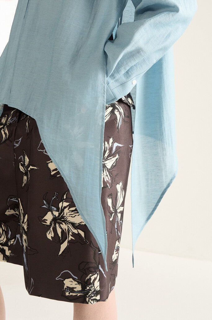 Side Slit Tie Shirt – System