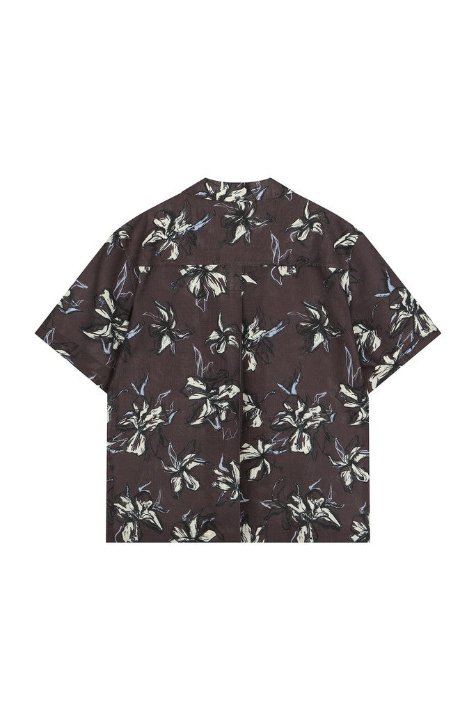 Flower Printed Bowling Shirt