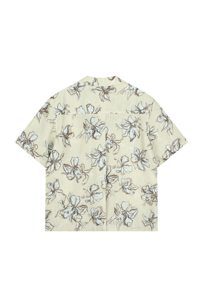 Flower Printed Bowling Shirt