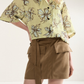 Flower Printed Bowling Shirt