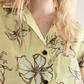 Flower Printed Bowling Shirt