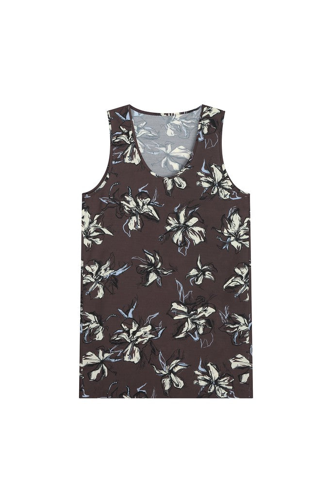 Flower Printed Tank Top