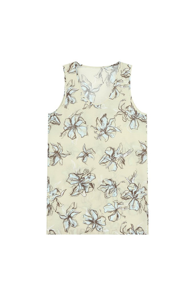 Flower Printed Tank Top