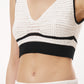 Textured Contrast Knit Bralette