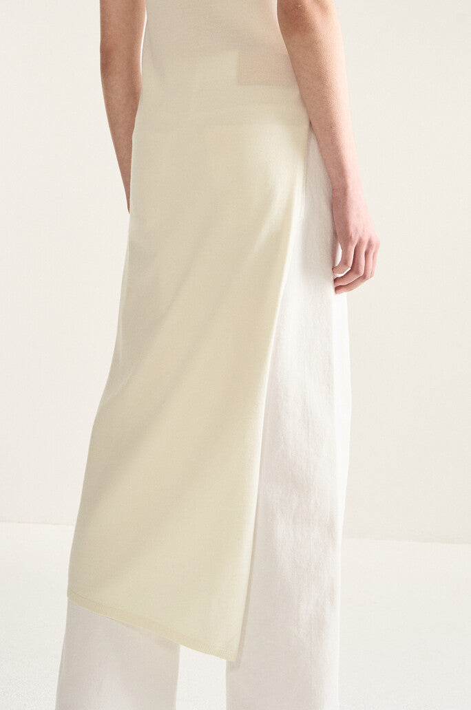Deep Side Slit Sleeveless Knit Dress