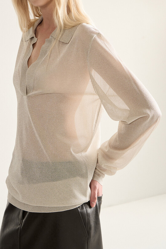 Metallic Knit Top