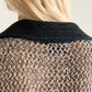 Metallic Contrast Knit Top
