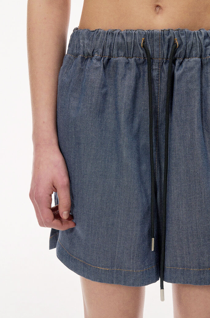 String Denim Shorts