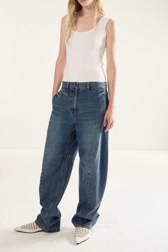新品 Andequal back slit curve denim pants back slit curve denim pants – andequal