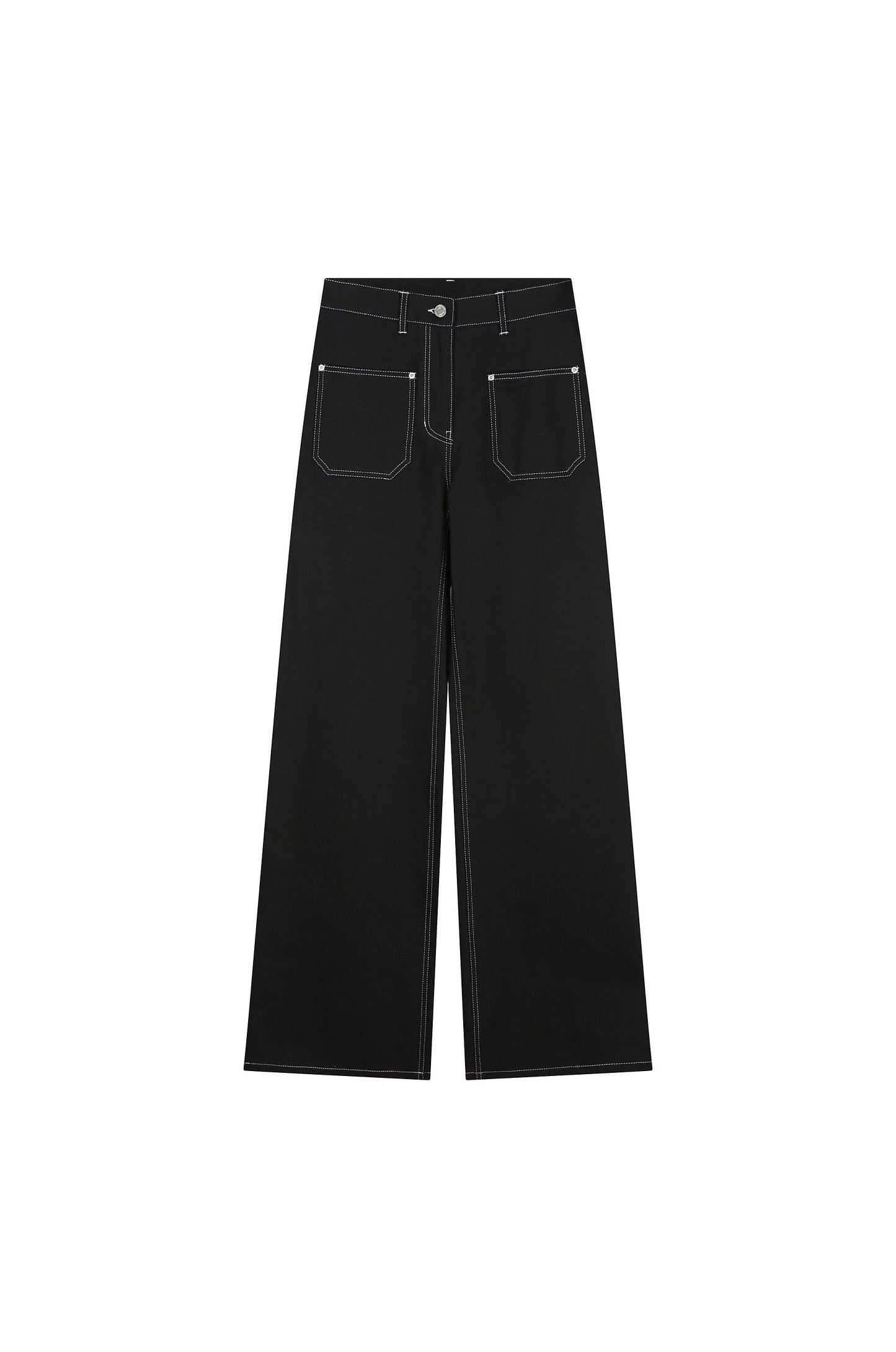 Front Pocket Denim Pants