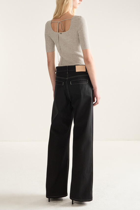 Front Pocket Denim Pants