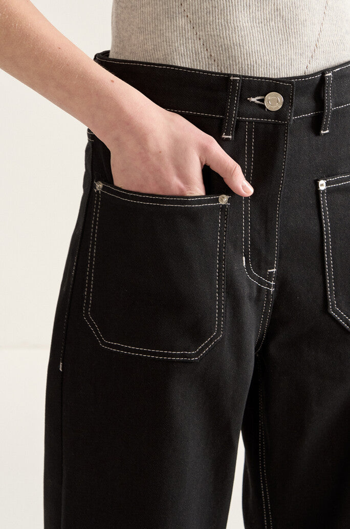 Front Pocket Denim Pants