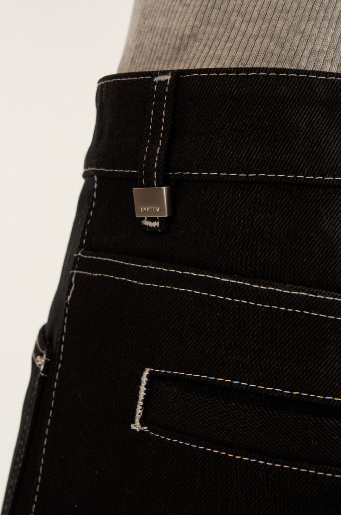 Front Pocket Denim Pants