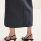 Scoop Cut Denim Skirt