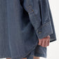 Oversized Denim Hood Shirt