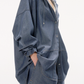Oversized Denim Hood Shirt