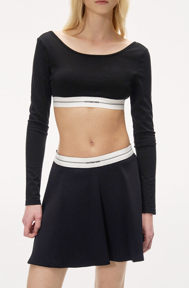 Logo Band Mini Skirt