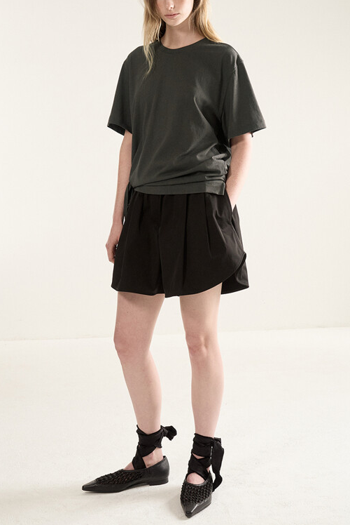 Tie Detailed Fluid T-Shirt