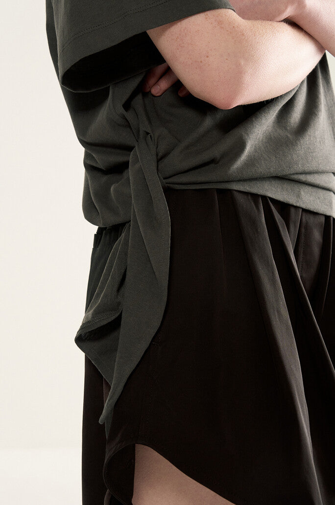 Tie Detailed Fluid T-Shirt